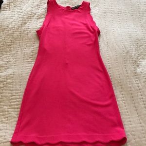 For Love & Lemons Hot Pink scalloped dress